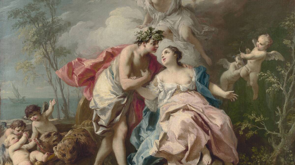 European masterpiece: Jacopo Amigoni Bacchus and Ariadne c1740-42 (detail), from the collection of the Art Gallery of NSW, currently on loan to Hazelhurst.
