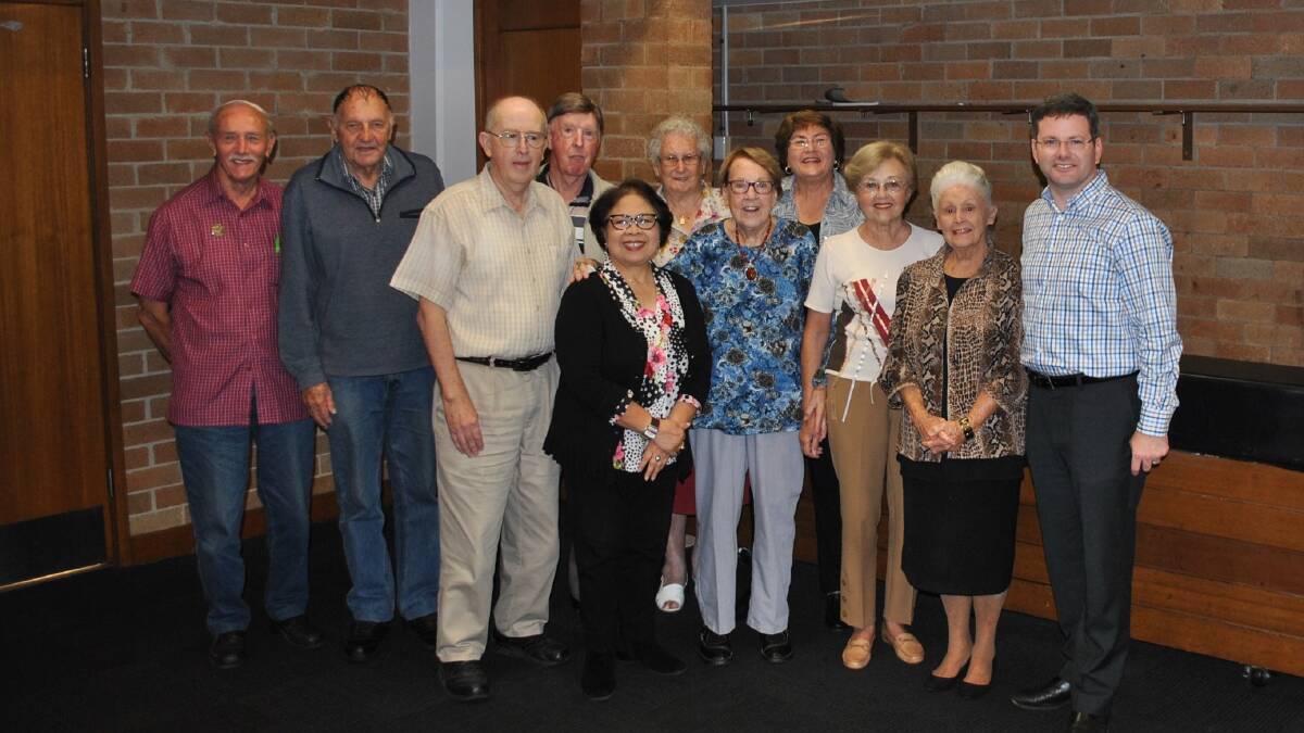 Wealth of knowledge: Members of Hurstville Seniors Computer Club, a group of standout seniors in the local area who meet weekly for computer classes, pictured with Oatley MP Mark Coure (right).