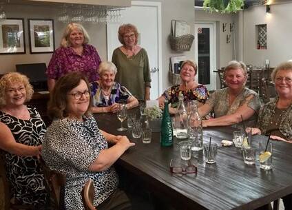 ​Fond memories of Diana Renton at lunch (standing right) with retired St George Ladies Who Lunch. Her company will be sorely missed by all. Picture: Sonia Elphick​
