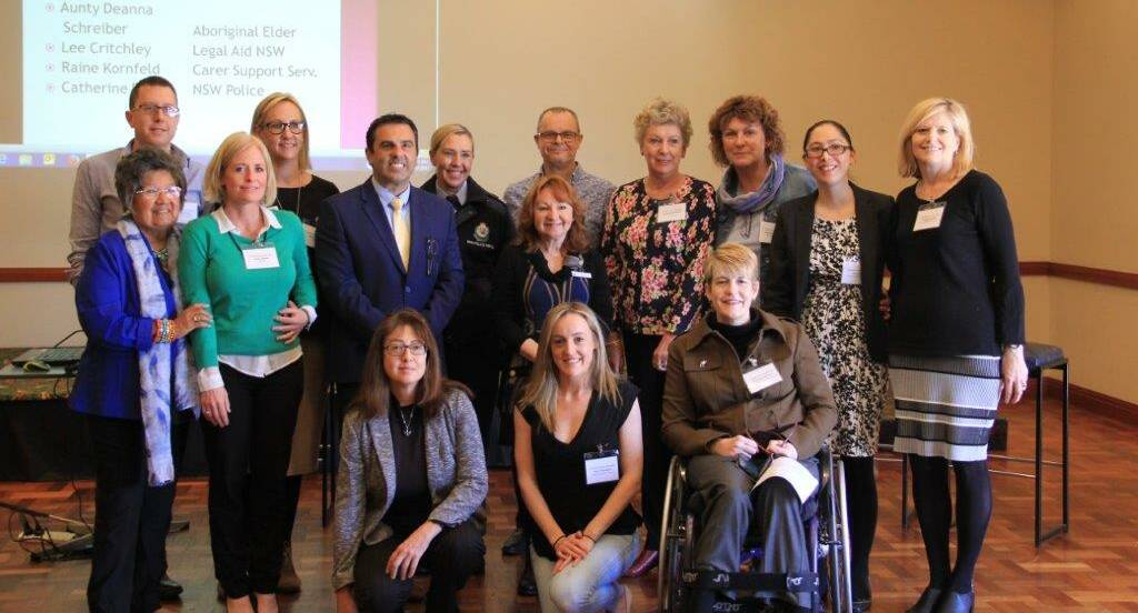 Taking a stand: Participants in the seminar of 80 in-home and community based aged care workers and health professionals who spoke about the problem of elder abuse.