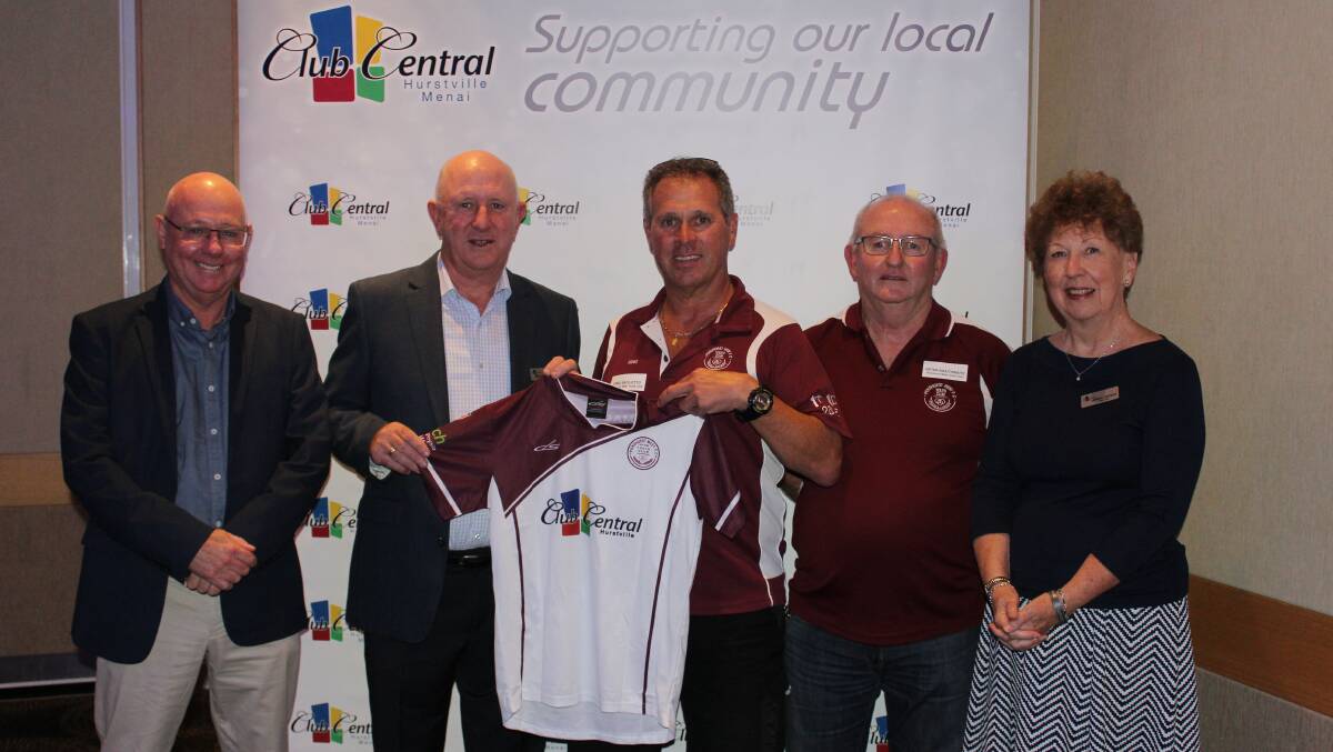 Representatives of the Penshurst West Cricket and Soccer Clubs which were among the sporting groups receiving support from Club Central.