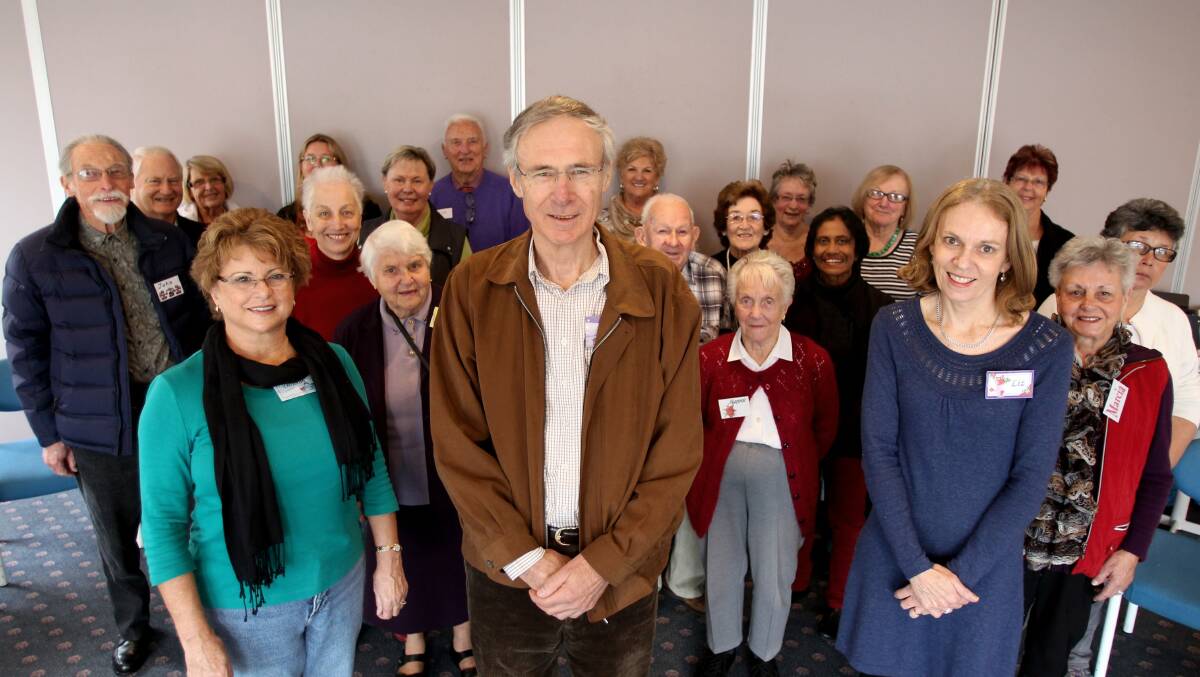New home: Doug Parkes, centre, says the future of the Sutherland Shire Cancer Support Group is secure now that they have found a new home. 