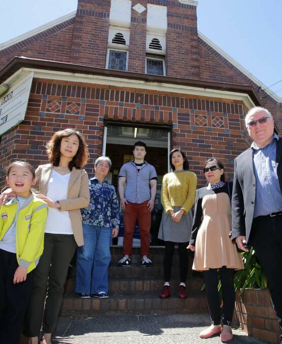 Making way: Some of the congregation of the Connect Church who currently use the Hurstville Baptist Church. Picture: John Veage
