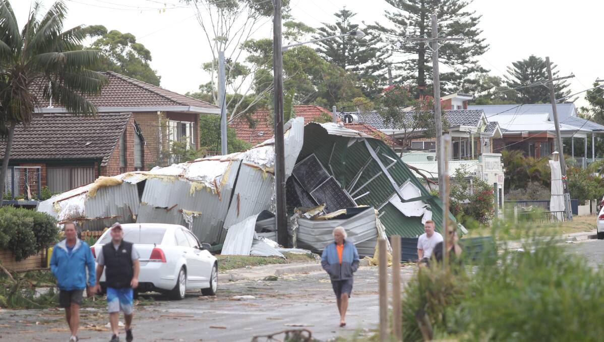 Storm damage in Prince Charles Parade, Kurnell, in December, 2015. Picture: Chris Lane