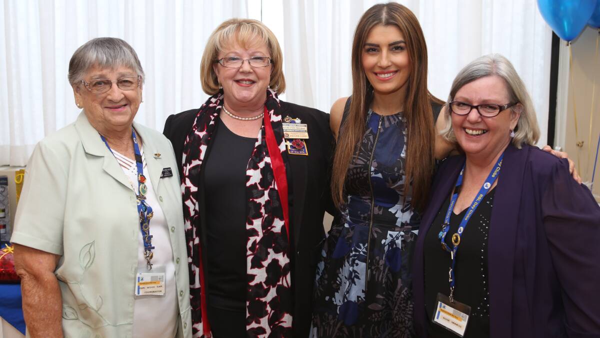 Celebration: left to right, Miranda RSL Women’s Auxiliary President Marjorie Wood, Acting State President of Women’s Auxiliaries Pauline James, Eleni Petinos MP and member Rose Ninness.