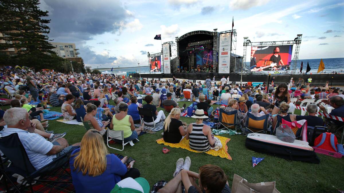 Celebration: The community will have two chances to enjoy a long Australia Day weekend including live entertainment on the beachfront at Cronulla. 
