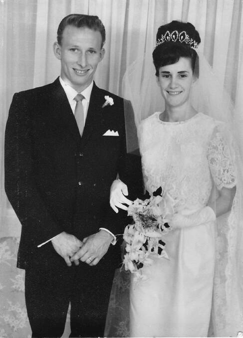 Barry and Carolyn Brown on their wedding day.