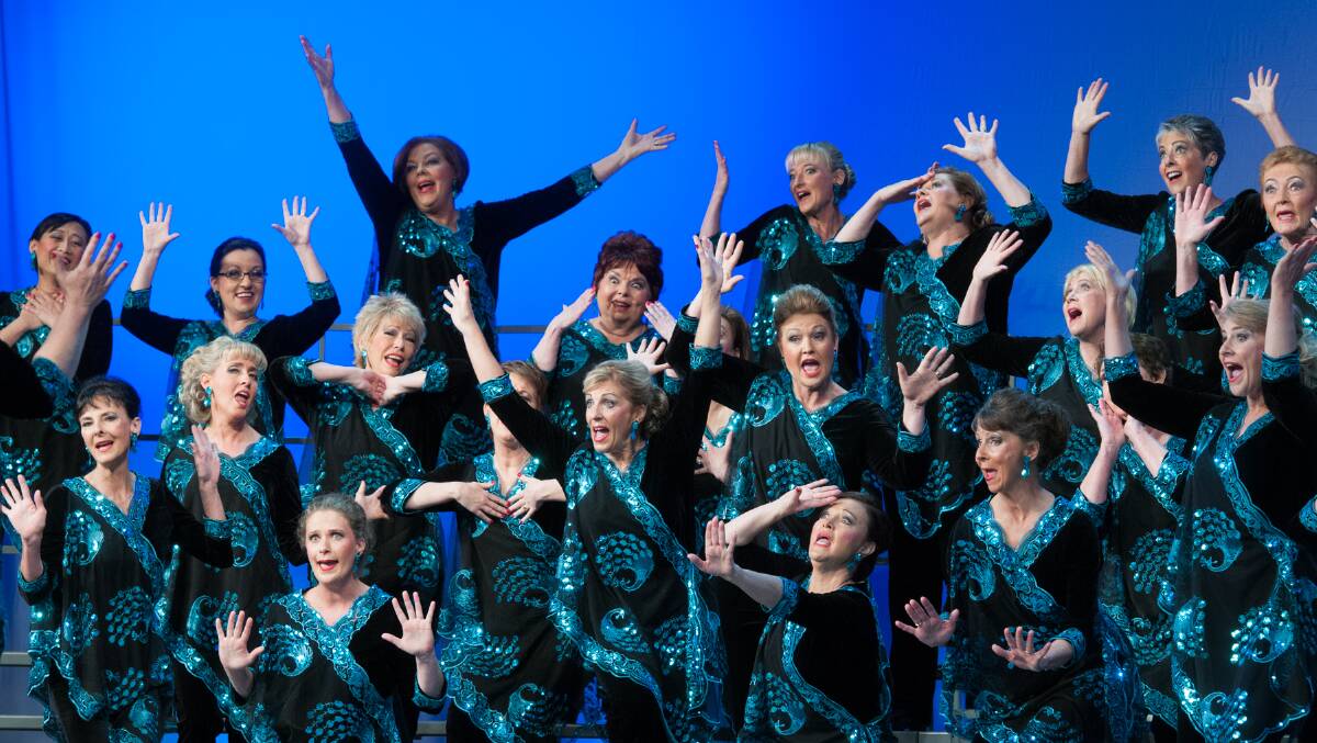 We are the champions: Members of the Endeavour Harmony Chorus show the style that made them Australian Champion Chorus for the fifth time at the 2017 national competition held in Perth.