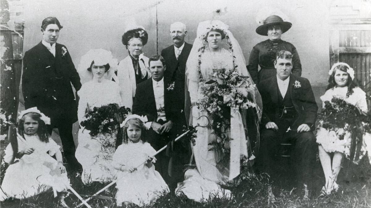 Smithson wedding. The marriage of Herbert Craven Smithson and May Cleary on October 23, 1912 at St Michael’s church, Hurstville. Part of the Hurstville City Library Museum and Gallery collection.