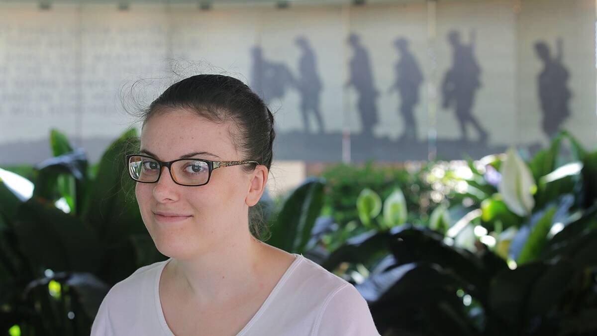 Anzac spirit: "They were husbands and farmers who had ordinary jobs and then this conflict happened and all of a suddenly they were thrust into extraordinary circumstances," Anzac Scholarship recipient, Shannon Kennedy on the Australian diggers. Picture : John Veage