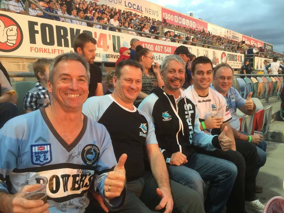 Chris McGauley sent in this photo of Sharks supporters at a game earlier this year.