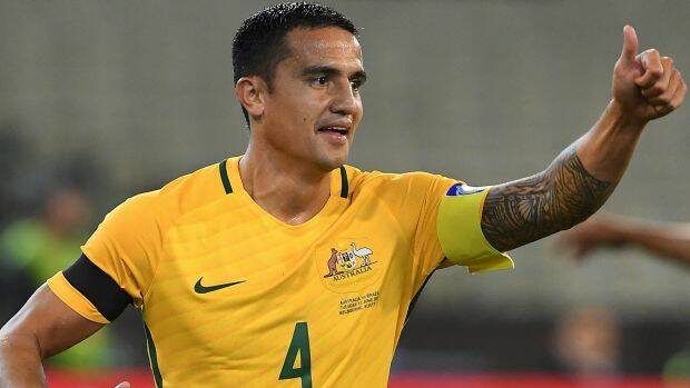 Recall: Tim Cahill leads the line. Photo: AAP