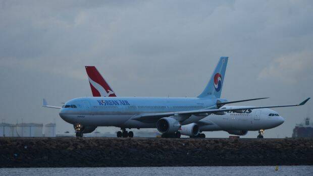 Dozens of flights were grounded on Thursday due to high winds.  Photo: Nick Moir