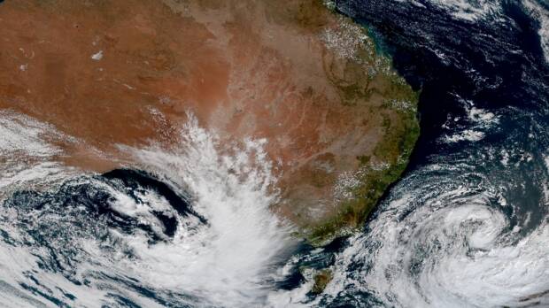 Rain soaking South Australia and parts of Victoria on Tuesday will reach Sydney by Thursday. Photo: Himawari-8