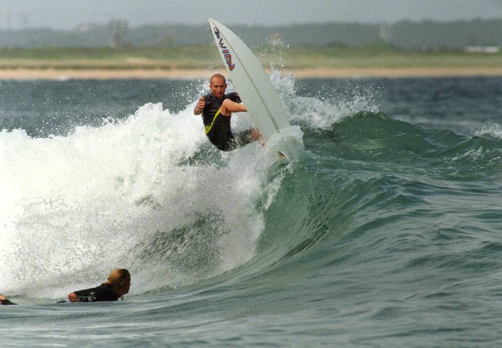 Unbeatable: Troy 'Nugget' Dennehy surfing on the famous North Cronulla Alley Rip Bowl in 1997. Cronulla Boardriders will hold the last 'Nugget' Memorial contest in his honour this weekend. Picture: John Veage