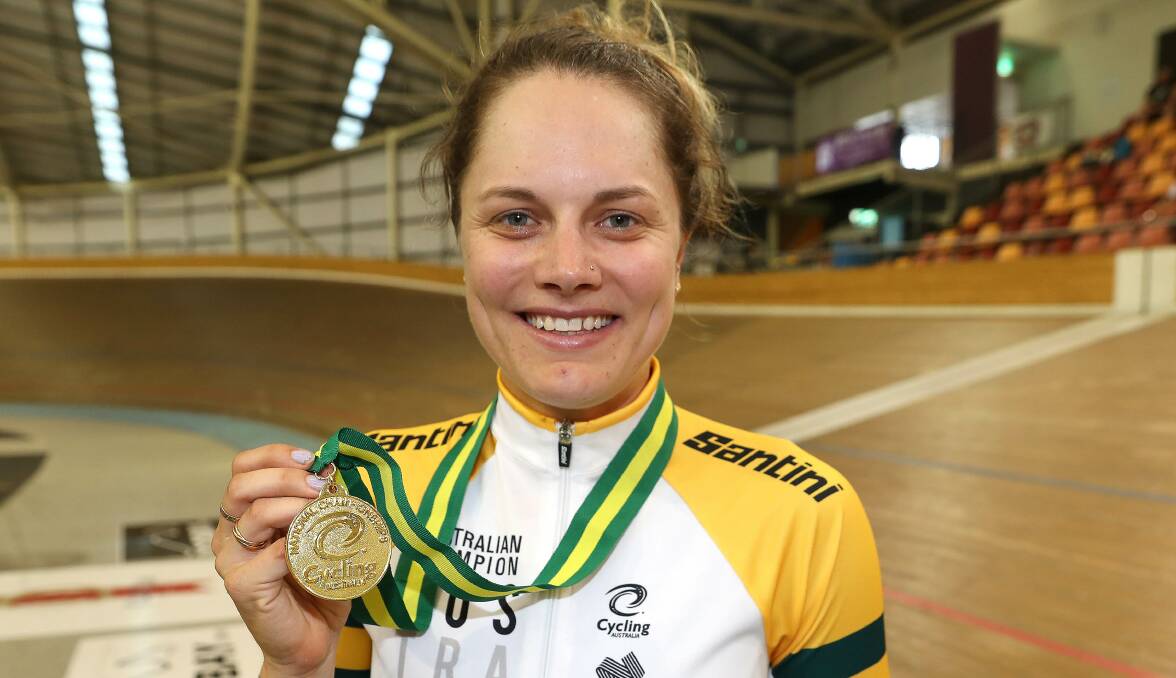 Gold Medal: Ashlee Ankudinoff is the most successful Australian in the omnium at national championships with four titles. Picture: Con Chronis/Cycling Australia