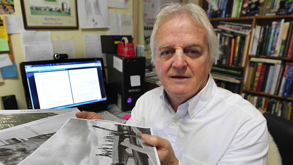 Historian: Sports journalist and publisher Gary Lester at work. Picture: John Veage