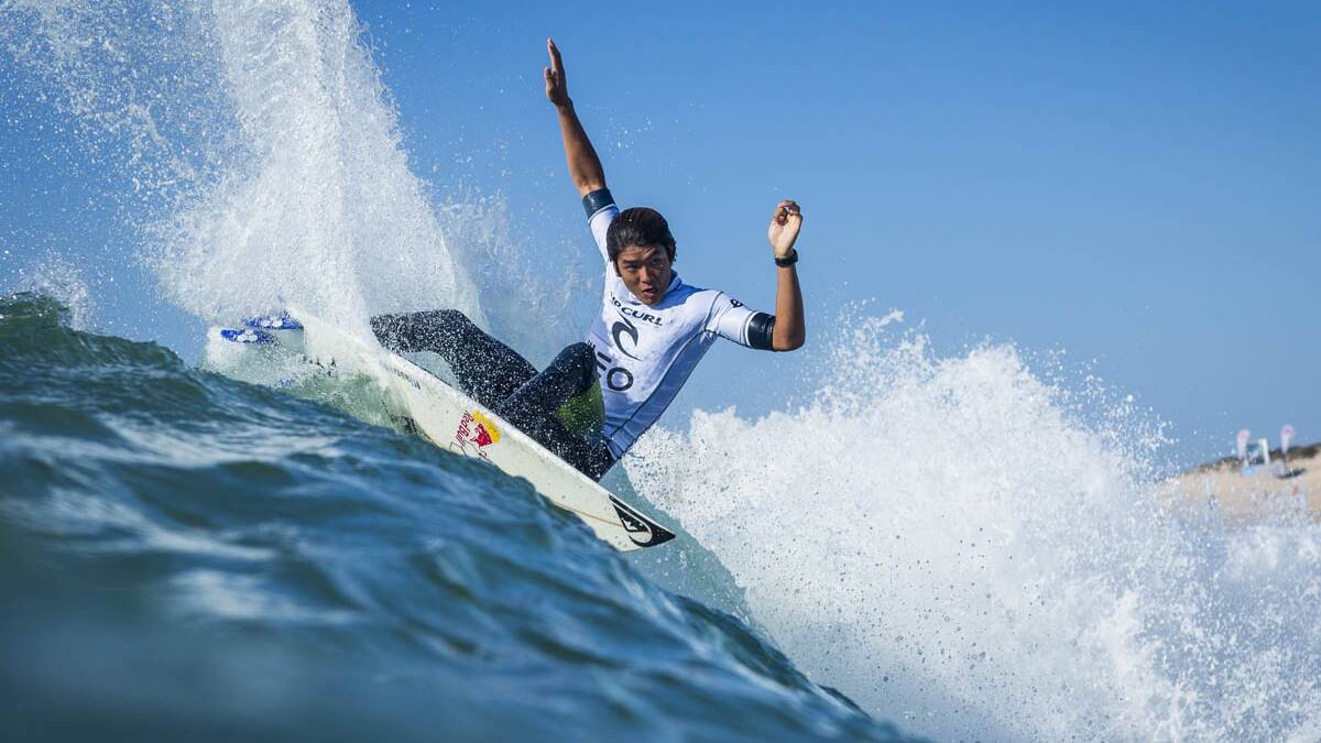 Kanoa Igarashi, 20, will represent Japan on the WSL Championship Tour. 
Picture © WSL /  Poullenot