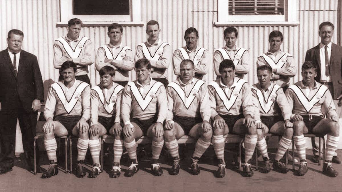First team: The inaugural Cronulla Sharks Rugby League team with coach Ken Kearny in 1967.
