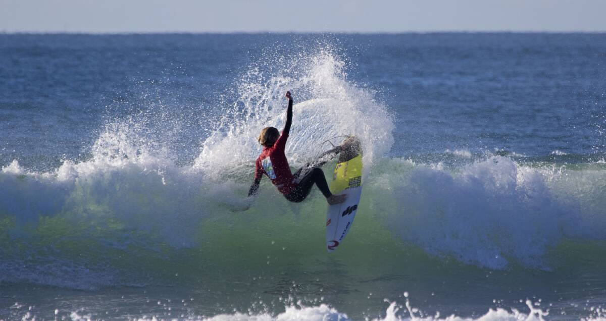 Close: Cronulla's defending under-16s NSW champion Jay Brown finished second in the under-18s NSW titles last week. Picture: Ethan Smith/Surfing NSW