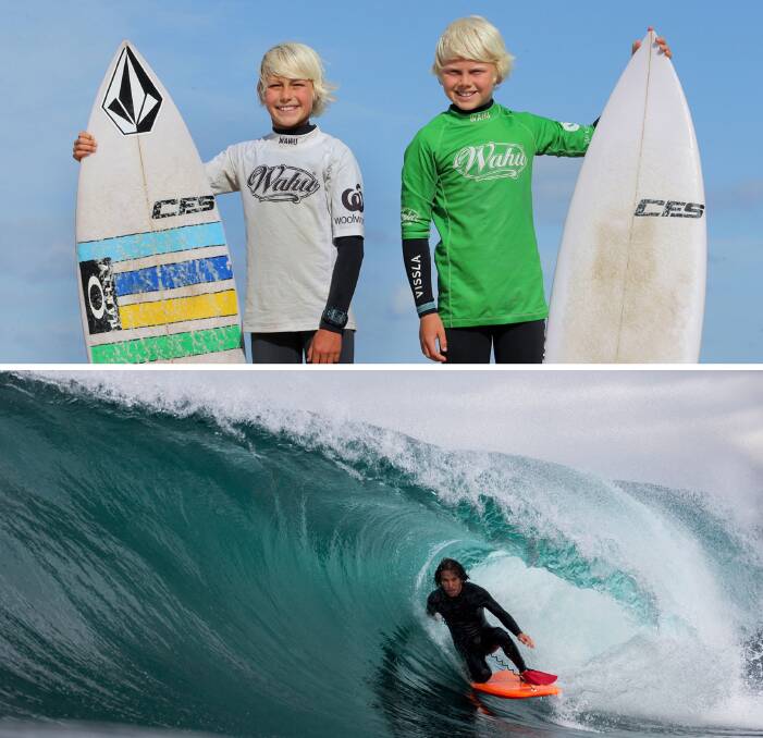 Wiped out: (Above) Jarvis Earle (left) and Sam Cornock both made the finals of the Wahu Groms on Sunday. (Below) Aaron Glossop looking forward to his "Buccaneer" Australian team trip to South Africa. Pictures: John Veage/Sam Venn