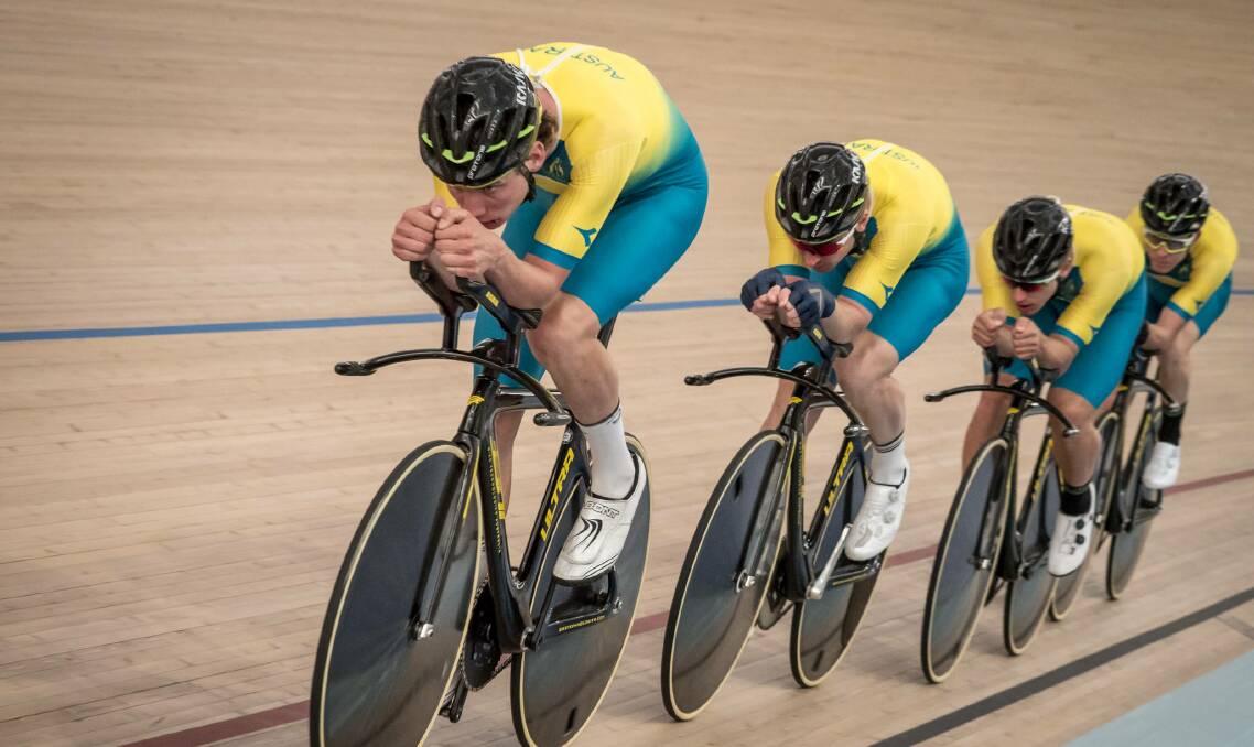 Pursuit:Nicholas Yallouris is named in his first Games’ team, with his fellow reigning team pursuit world champions 