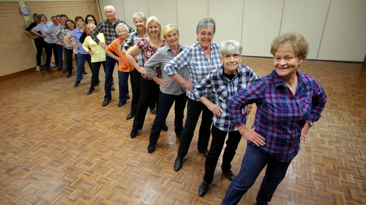 Check it out: June Solah and her Line dancing class will be lining up for charity at the Lugarno Lions Spring Festival. Picture John Veage