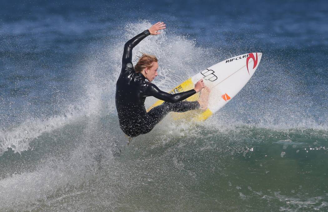 Finalist: Cronulla junior Jay Brown is attempting to qualify again for the international final of the Rip Curl Grom Search. Picture: John Veage