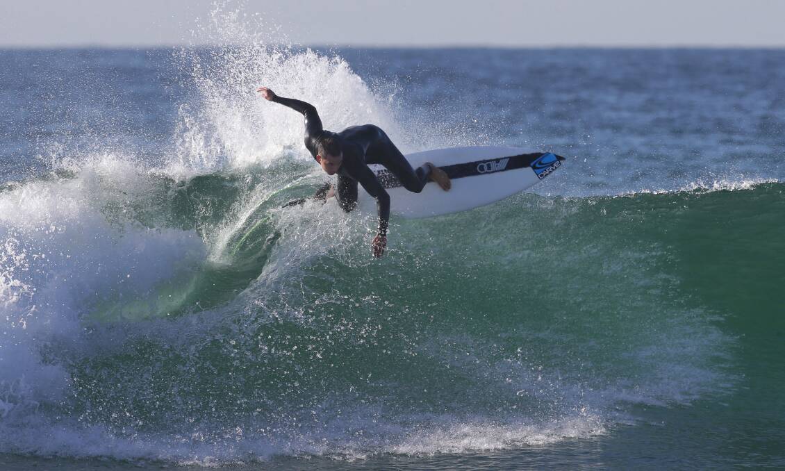 Carving: Shane Campbell finished last year in the top 100 WQS surfers in the world and like other local surfers needing qualifying points will use this series to kickstart his year. Picture John Veage