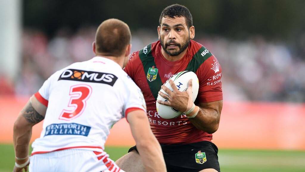 Back: Greg Inglis played 19 minutes in Mudgee. Picture: NRL Photos