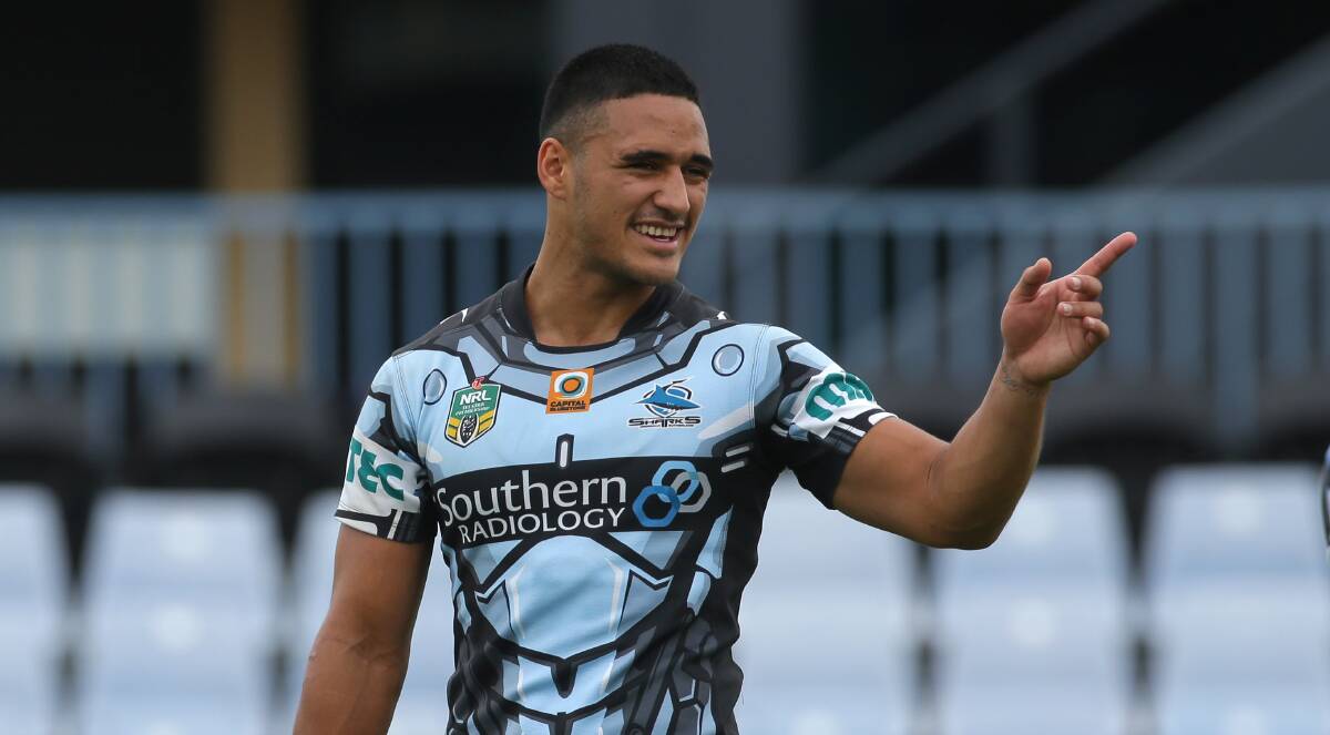 First choice: Valentine Holmes will return from injury against the Dragons on Sunday. Picture: John Veage