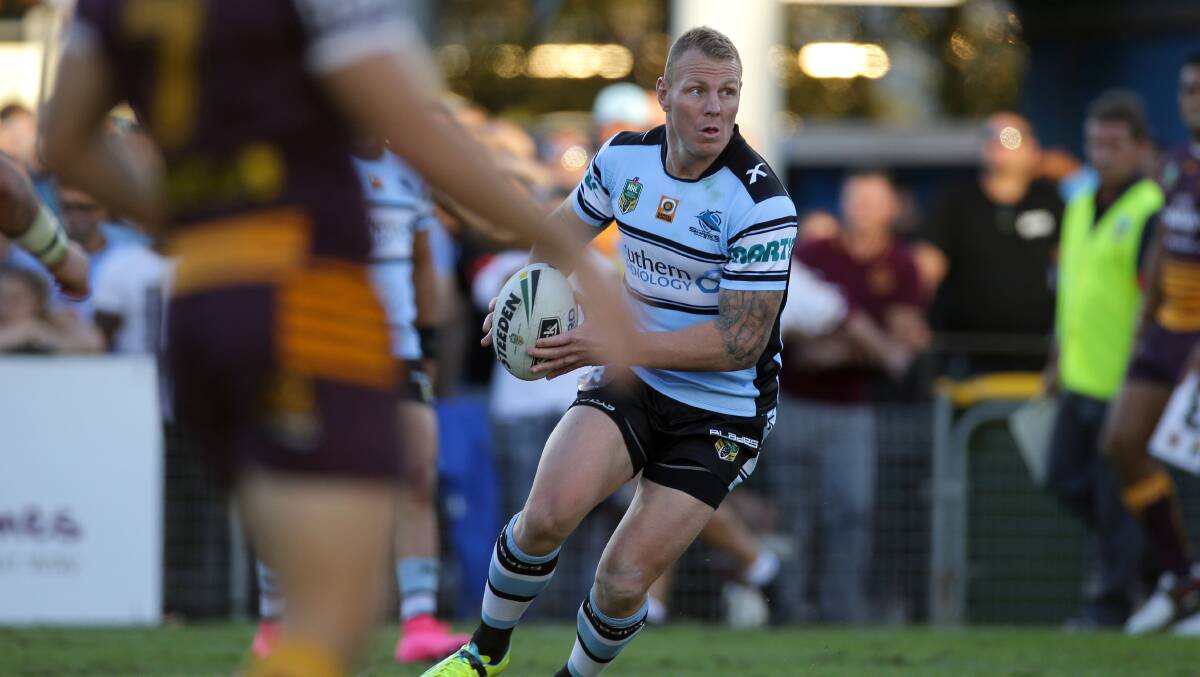 Focused: Sharks back-rower Luke Lewis thinks Cronulla can win back to back premierships. Lewis is looking to continue his 2016 form, where he had one of the best seasons of his career. Picture: John Veage