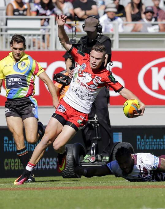 Bright spark: Jai Field was a star at the Auckland Nines for St George Illawarra and could be a chance of playing against Penrith in round one at UOW Jubilee Oval, Kogarah. Picture: NRL Photos
