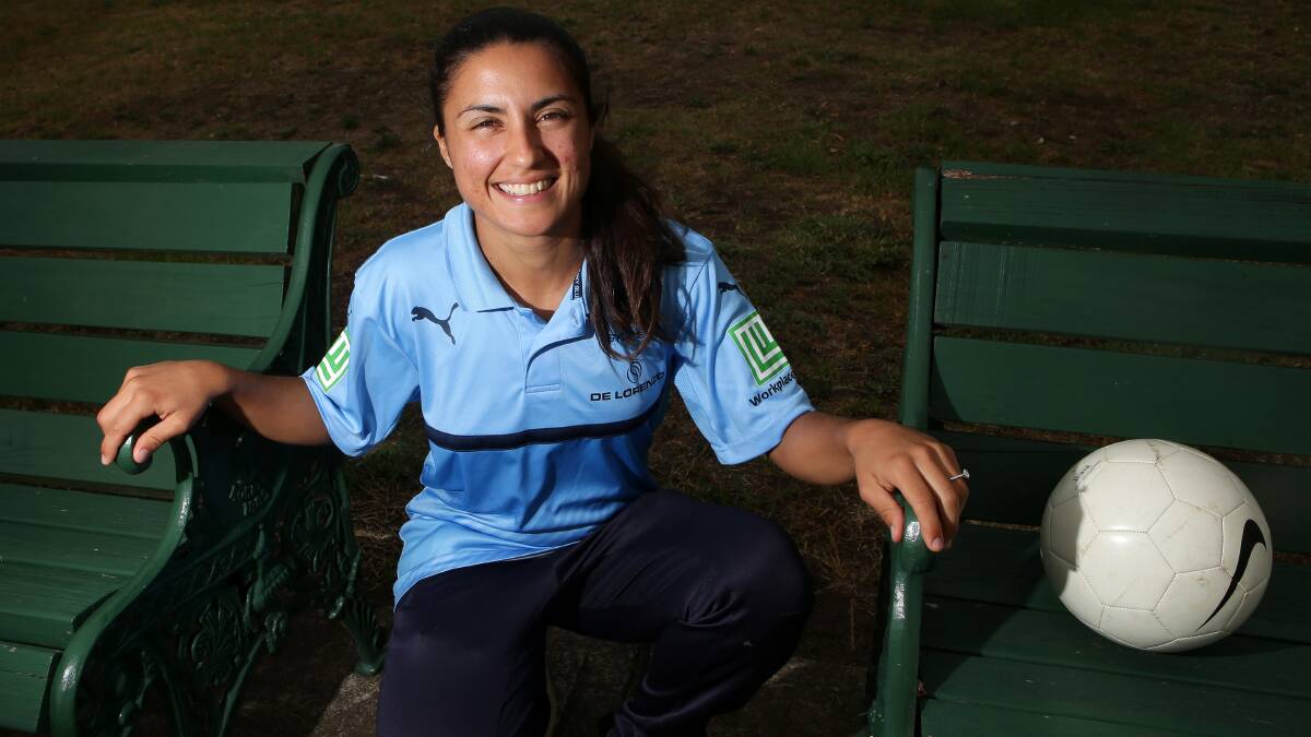 Sky Blue: Sydney FC women's captain Teresa Polias. Picture: John Veage
