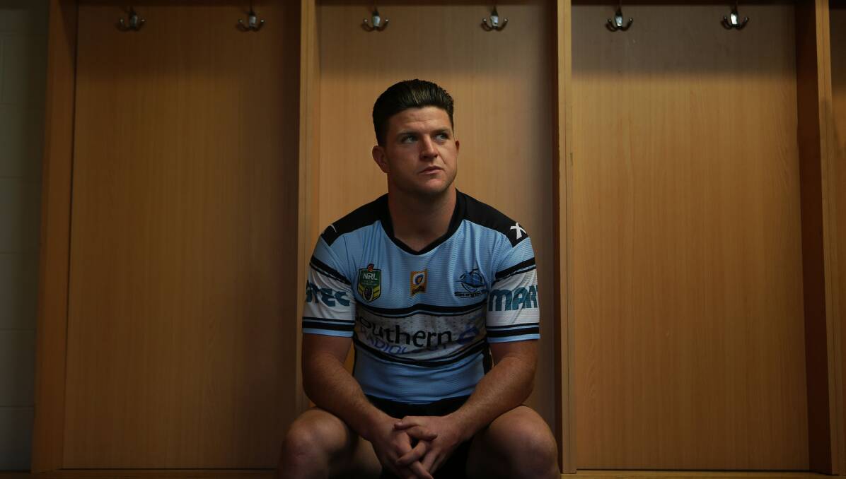 Black, white and blue boy: Yarrawarrah Tigers junior Chad Townsend has dreamed of playing for Cronulla in a grand final. Pictures: John Veage