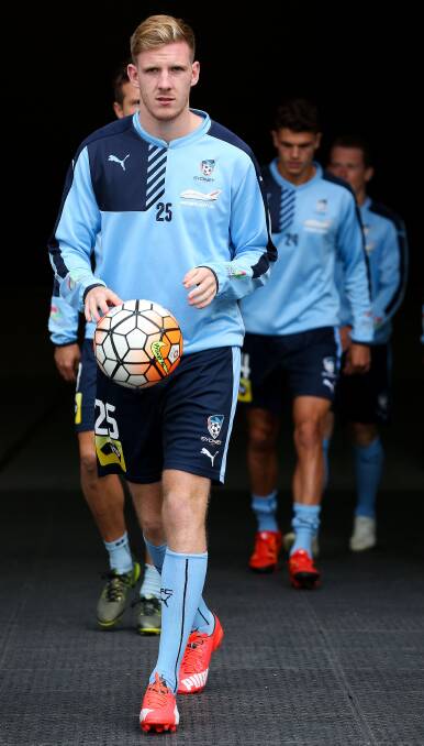 Determind: Sydney FC defender Aaron Calver. Picture: Getty Images