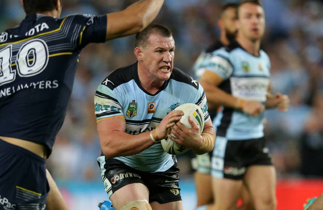 Leading the charge: Cronulla captain Paul Gallen is 80 minutes away from achieving a magical first NRL premiership. Picture: John Veage