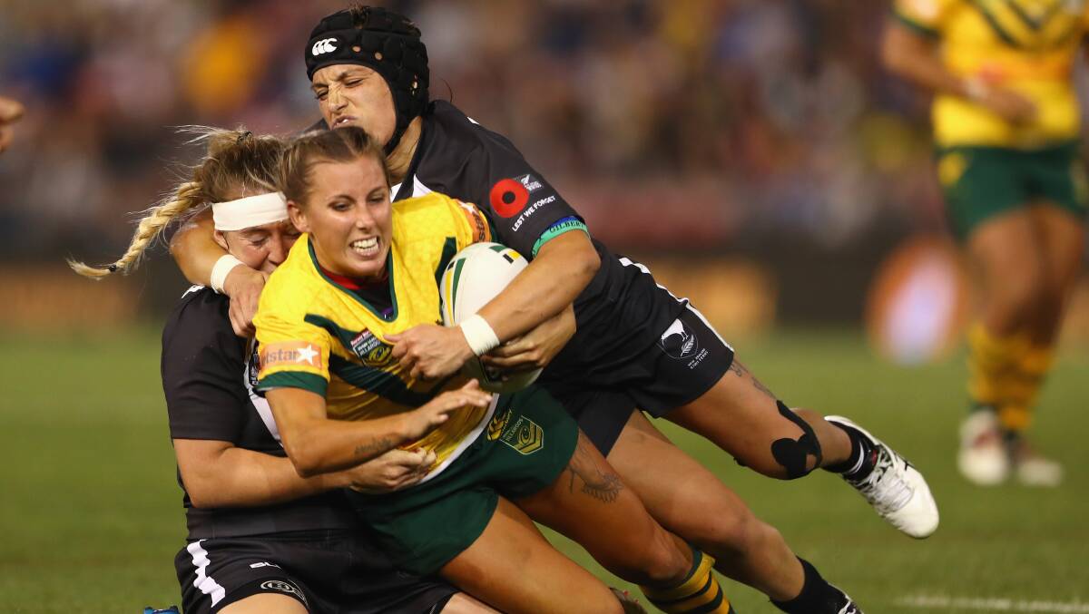 Called up: One of Cronulla Caringbah's Australian Jillaroos Sam Bremner will play for the NSW interstate women's team on Saturday. Picture: Mark Kolbe/Getty Images 