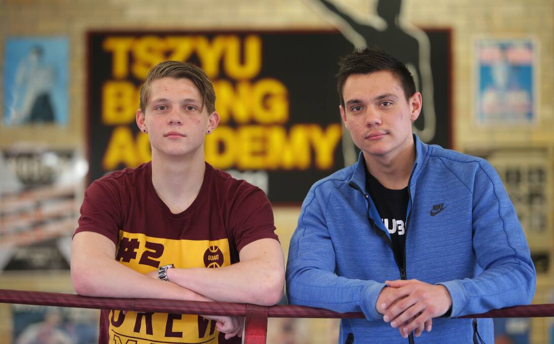 All grown up: Nikita (left) and Tim Tszyu hope to follow in their father's footsteps when they make their return to boxing on Saturday night. Picture: John Veage