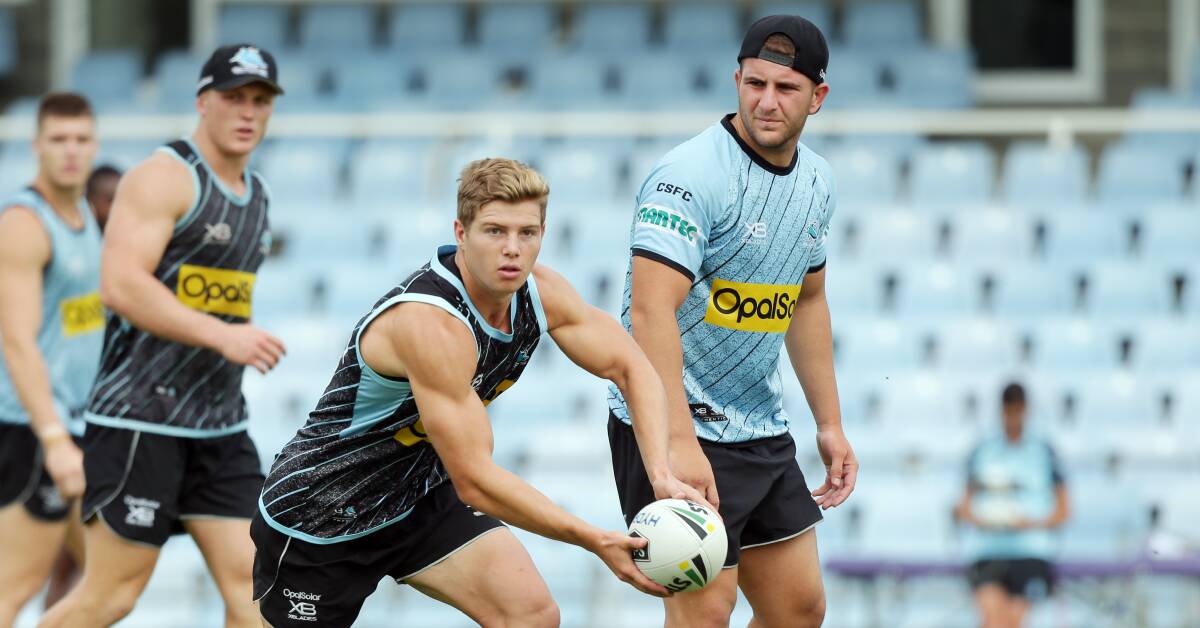Blayke Brailey (left) and Billy Magoulias train at Southern Cross Group Stadium last week. Picture: Chris Lane