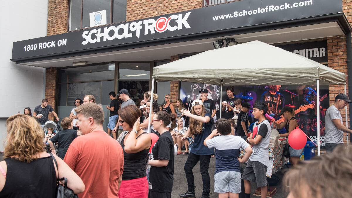 Twist and shout: There was lots of interest in the School of Rock, Sutherland opening last weekend. Picture: Mick G Photography