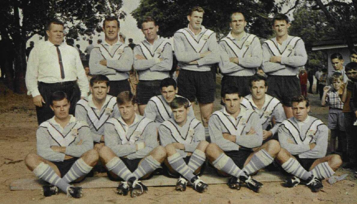 Pioneers: The inaugural 1967 Cronulla-Sutherland Sharks team photo taken by an unknown photographer. The Men of League Foundation are holding a luncheon to honour the side.
