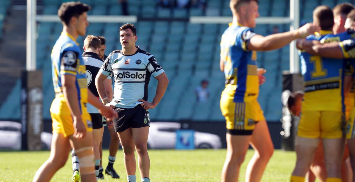 Down, but not out: Cronulla lost their under-20s final to the Eels on Sunday. Picture: Chris Lane