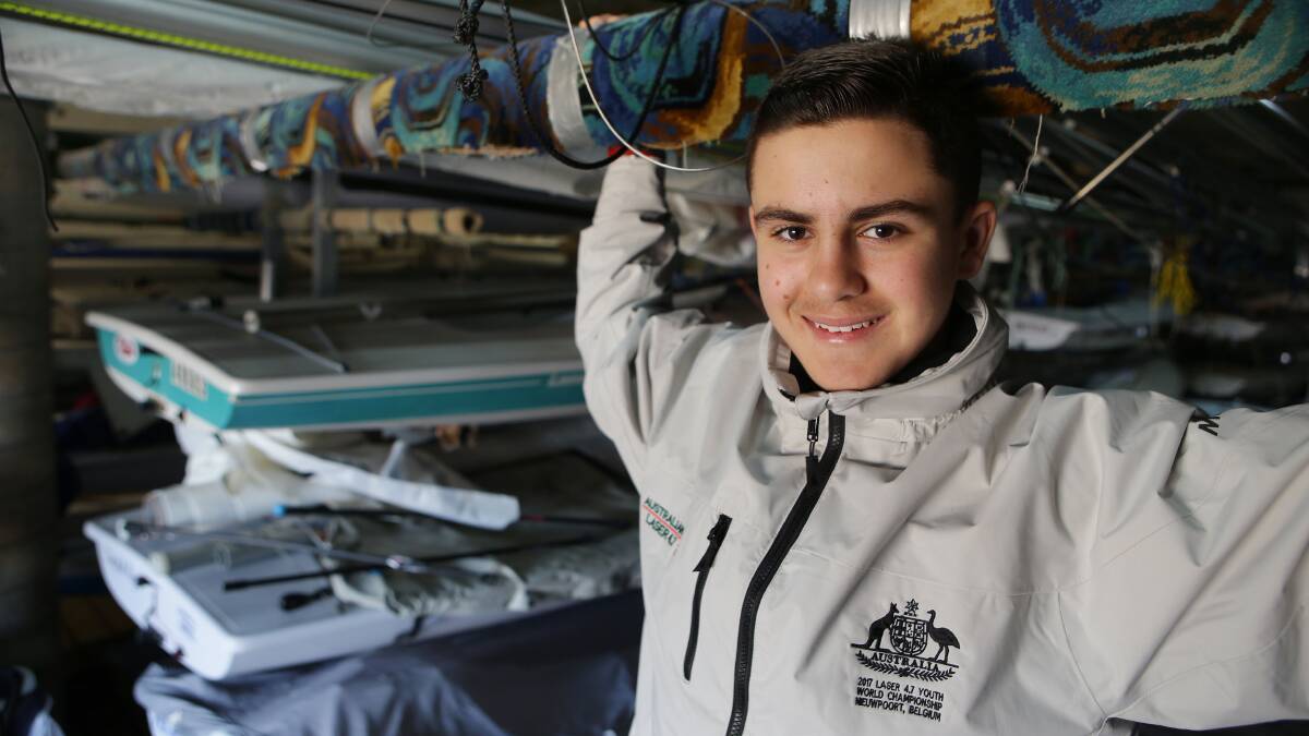 Belgium bound: Oyster Bay sailor Daniel Costandi will represent Australia at the Laser 4.7 World Championships. Picture: John Veage