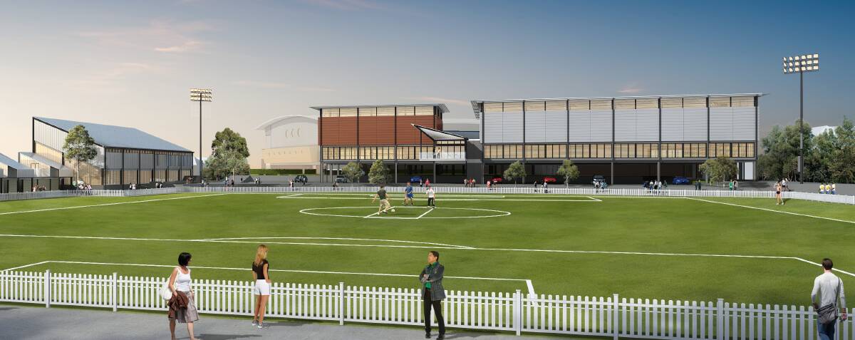 Good first impression: An artist's impression of the new Penshurst Park Sporting Hub. Picture: SGFA