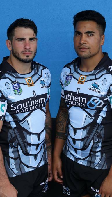 One better: Jack Bird and Sosaia Feki will be part of the Cronulla Sharks team looking to improve on their runner-up finish at last season's Auckland Nines. Picture: John Veage.