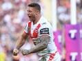 Unstoppable: Tariq Sims scored a first half hat-trick. Picture: AAP