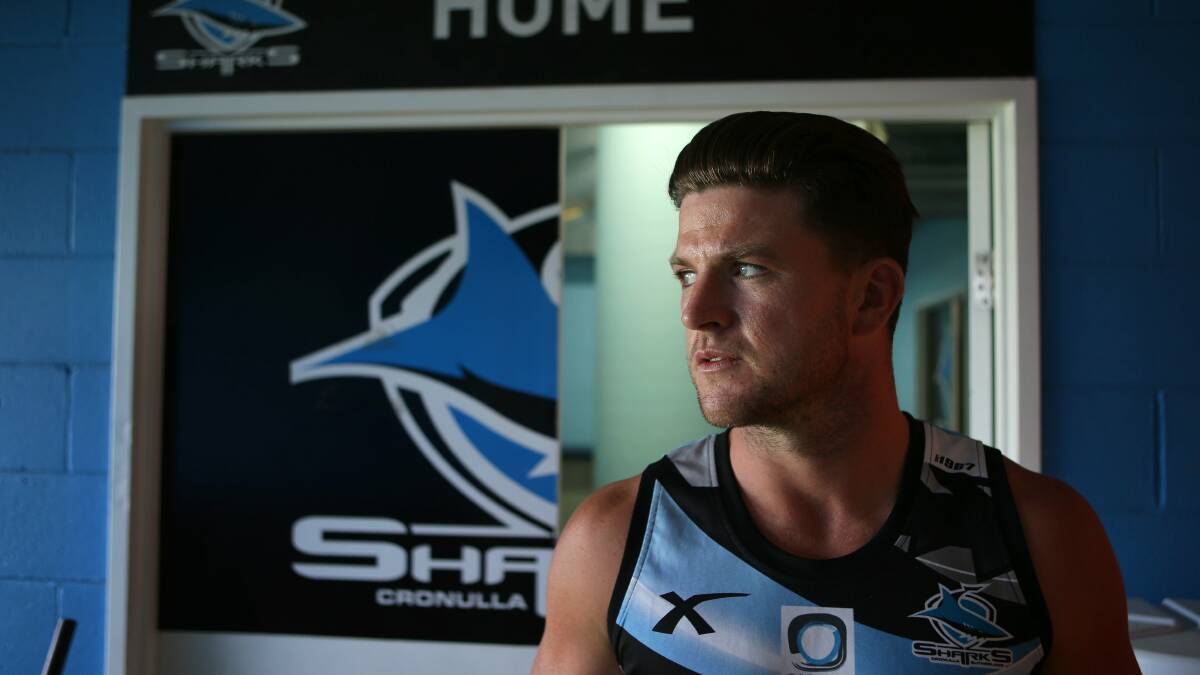 Bleeding black, white and blue: Cronulla junior Chad Townsend will return to Shark Park on Sunday. Picture: John Veage