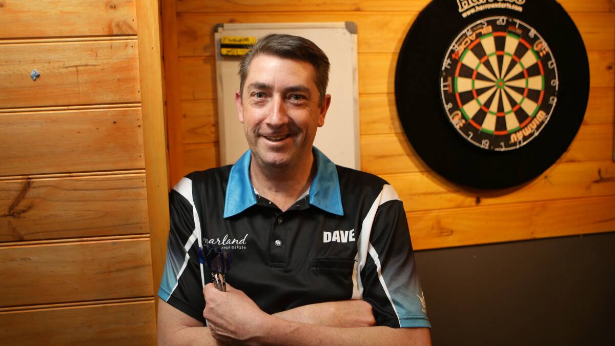 Bullseye: Amateur darts player Dave Marland, from Sutherland, will compete in the World Series of Darts event, the Melbourne Darts Masters, this weekend. Picture: John Veage