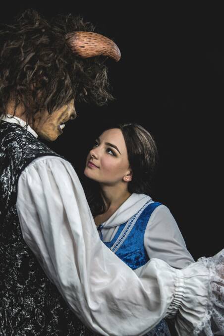 Beauty and the Beast: Hannah Garbo as Belle and Gavin Leahy as the Beast. Picture: Supplied